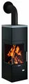 Produktbild: Justus Kaminofen Diego W+ Stahl schwarz inkl. Abdeckplatte Speckstein 6 Kw