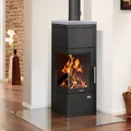 Produktbild: Justus Diego W+, Kaminofen, Stahl Schwarz / Abdeckplatte Speckstein