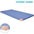 Produktbild: Grevinga®KIMA Spiel- und Turnmatte (RG 22-sehr weich) | 200 x 100 x 6 cm | mit Lederecken - Blau