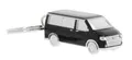 Produktbild: VW Collection by BRISA Schlüsselanhänger Volkswagen Schlüsselring, Schlüsselbund, Accessoire im schwarzen T5 Bulli Bus Design