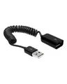 Produktbild: Delock USB-Verlängerungskabel USB M bis W 60 cm aufgespult Schwarz (83163)