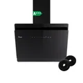 Produktbild: KKT KOLBE A+++ Dunstabzugshaube 60 cm 782 cbm/h | Umluft | Abluft | Kopffrei | Wandhaube | Schräghaube | Schwarz | Glas | Nachlaufautomatik | SensorTouch | LED-Beleuchtung | SOLO6005S