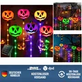 Produktbild: Solar Halloween Kürbis Lampen Set 6 wetterfest Garten Dekoration Lichter, Far...