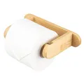 Produktbild: eluno Toilettenpapierhalter aus Bambus im natürlichen Design, Toilettenpapierrollenhalter WC-Rollenhalter, Toiletpaper Holder, Klorollenhalter Papierhalter, zum Kleben mit 3M Kleber oder zum Bohren