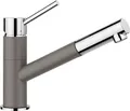 Produktbild: Blanco Kano-S Einhebelmischer, SILGRANIT-Look zweifarbig, herausziehbarer Auslauf, schwenkbar, Hochdruck, vulkangrau/chrom (526952)