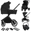 Produktbild: LIONELO MIKA PLUS 3-in-1 Buggy 0-48 Monate bis zu 22 kg Babywagen bis zu 9 kg Kindersitz Babytrage bis zu 13 kg, Rückenlehne verstellbar, Dämpfung, 360° Räder, XXL-Verdeck