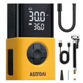 Produktbild: Kabellose Elektrische Luftpumpe 20V Akku Fahrradpumpe Tragbar Gelb mit TrueGauge