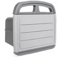 Produktbild: Spetebo Wandschlauchhalter Wand Schlauchhalter mit Staufach - 35 x 32 cm, Gartenschlauch Halter aus Kunststoff mit verschließbarem Stauraum