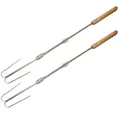 Produktbild: Petromax Lagerfeuer-Spieße mit umgebogenen Zinken 2 Stück Verstellbar Feuerspieß