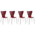 Produktbild: CLP Besucherstuhl, Rot, Holz, 45x85x49 cm, Arbeitszimmer, Besucherstühle