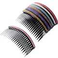 Produktbild: 7 Stück Haarkamm 20 Zähne Strass Kamm Pin Clip Hake Braut Haarkämme Zubehör für Frauen Mädchen, Sortierte Farben