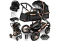 Produktbild: KIDUKU Kombi-Kinderwagen KIDUKU® 3 in 1 Kombi-Kinderwagen Buggy Reisebuggy inkl. Auto- Babyscha, Kindertisch