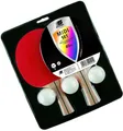 Produktbild: Midi Tischtennis Set 2 x Midi Tischtennisschläger 3 x Tischtennisbälle 40+