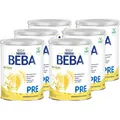 Produktbild: Nestlé BEBA Pre Anfangsmilch (6 x 800g) Anfangsnahrung von Geburt an