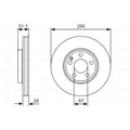 Produktbild: BOSCH 2x Bremsscheibe vorne 295 belüftet für Mercedes-Benz B-Klasse W246