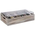 Produktbild: Besteckbehälter Vintage-Look mit 4 Fächer und Deckel BxTxH: 51 x 28 x 13 cm
