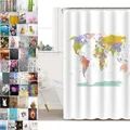 Produktbild: Sanilo Duschvorhang, viele schöne Duschvorhänge zur Auswahl, hochwertige Qualität, inkl. 12 Ringe, wasserdicht, Anti-Schimmel-Effekt (Weltkarte, 180 x 200 cm)