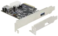 Produktbild: DELOCK 89399 - Delock PCI Express Karte > 2 x USB 3.1 (int/ext)