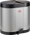 Produktbild: Wesco Doppel-Abfallsammler Öko-Sammler 170, Abfallsammler, Tretabfallsammler, Tretmülleimer, Mülleimer, Stahlblech, Silber, 2 x 15 L, 170611-11