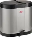 Produktbild: WESCO Tretabfalleimer Ökosammler 170 | Doppelabfallsammler 2x15L | Stahlblech | herausnehmbare Einsätze | silber