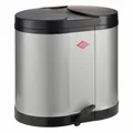 Produktbild: Wesco Doppel-Abfallsammler Öko-Sammler Tretmülleimer Mülleimer 170 Silber 2x15 L