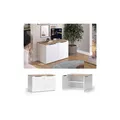 Produktbild: Vicco Kommode Wido Weiß Eiche 80 x 50 cm mit 2 Türen