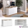 Produktbild: Kommode Wido Weiß Eiche 80 x 50 cm mit 2 Türen Vicco
