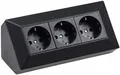Produktbild: 3-fach Steckdosenblock, Schwarz, 250V~/ 16A, Aufbaumontage, Delphi 22469