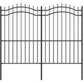 Produktbild: vidaXL Gartenzaun mit Speerspitze Schwarz 239 x 175 cm Pulverbeschichteter Stahl 151083