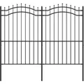 Produktbild: vidaXL Gartenzaun mit Speerspitze Schwarz 239 x 175 cm Pulverbeschichteter Stahl - Schwarz