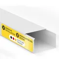 Produktbild: tktrading24 Kabelkanal aus hochwertigem PVC weiß Kabelleiste 2m - 1 Stück - 100x60mm