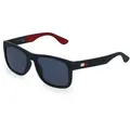 Produktbild: Tommy Hilfiger TH 1556/S Herren-Sonnenbrille Vollrand Quadratisch Kunststoff-Gestell, blau