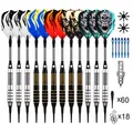 Produktbild: 12er Pack Soft Tip Darts Set langlebige Kunststoffspitzen mit Muster 0,3 mm dick
