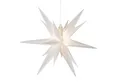 Produktbild: MARELIDA LED-Stern für außen LED Weihnachtsstern 3D Leuchtstern Hängestern Timer 30cm für Außen, LED Classic, warmweiß (2100K bis 3000K)