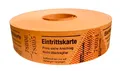 Produktbild: Bonrolle EINTRITTSKARTEN orange 1000 perforierte Abrisse fortlaufend nummeriert