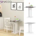 Produktbild: Esstisch Küchentisch Esszimmer Tisch Säulentisch Ewert weiß beton 65x65 cm Vicco