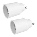 Produktbild: 2x Lampensockel Adapter GU10 auf E27 Fassung Sockel Stecker Glühbirne Lampe LED