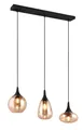 Produktbild: Pendelleuchte Lumina 317000313, Metall Schwarz matt, Glas amber, exkl. 3x E14...