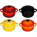 Produktbild: 4x1 Le Creuset Mini Braeterset m.Deckel 10x5cm, Feuer u. Flamme
