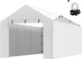 Produktbild: VEVOR Carport Garagenzelt 3 x 6 m, Zeltgarage, wasserdicht und UV-geschützt, Schuppen Auto, einfache Installation mit Spanngurten, weiß (Oberteil und Rahmen nicht im Lieferumfang enthalten)