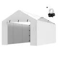 Produktbild: VEVOR Carport Garagenzelt PE Zeltgarage Lagerzelt Schuppen 3 x 6 m Weiß