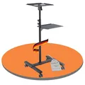 Produktbild: PureMounts PM-PCART-10 - Neigbarer Projektionswagen/Projektionstisch für Beamer und Projektor, flexibel einstellbar (950mm bis 1450mm), feststellbare Rollen, Tragkraft 10kg, Farbe schwarz