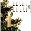 Produktbild: BURI Lichterkette LED Weihnachtsbaumkerzen 10er-Set Baumkerzen kabellos Beleuchtung