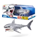 Produktbild: ROBO Alive Great White Shark Serie 1 von ZURU, batteriebetriebenes Roboter-Haispielzeug mit Leuchteffekt, Sommerpoolspielzeug, Badespielzeug, Hai