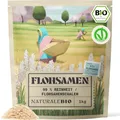 Produktbild: NaturaleBio Flohsamenschalen Gemahlen, 99% Reinheit, 1kg natürliche Flohsamen Bio, Psyllium Samenschalen, Naturbelassen, rein, Ballaststoffreich, Vegan, Zum Auflösen in Wasser, Getränken und Säften.