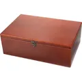 Produktbild: MC.Sammler Holz Münzkassette Münzkoffer frei bestückbar mit Münztableaus Ihrer Wahl ( Kassette ohne Tableaus ) - Braun/Rot