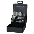 Produktbild: TERRAX by RUKO Handgewindebohrer-Satz M DIN 352 HSS - 21 tlg. (Kassette Stahlble