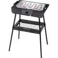 Produktbild: Kynast Elektrischer Standgrill +Tischgrill, Barbecue Grill, Balkongrill 2000 Watt, 37,5 x 28cm, Schwarz - Schwarz