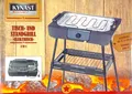 Produktbild: Elektrischer Standgrill 2000W Kynast Tischgrill Elektrogrill 2in1 schwarz Grill