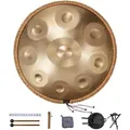 Produktbild: VEVOR Handpan, 55 cm, 9 Noten, D-Moll-Handtrommel, Drum-Instrument mit Schlägeln, 440-Hz-Handpan-Ständer & Tragetasche, Heilende Klangtrommel aus Stahl, Schlaginstrumente für Erwachsene & Anfänger